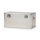 Baxton Studio Serge French Industrial Silver Metal Storage Trunk WHI-JY17B172M-Silver-1PC-Trunk
