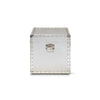 Baxton Studio Serge French Industrial Silver Metal Storage Trunk WHI-JY17B172M-Silver-1PC-Trunk