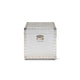 Baxton Studio Serge French Industrial Silver Metal Storage Trunk WHI-JY17B172M-Silver-1PC-Trunk