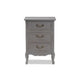 Baxton Studio Capucine Antique French Country Cottage Grey Finished Wood 3-Drawer End Table WHI-JY18A028-Grey-ET
