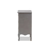 Baxton Studio Capucine Antique French Country Cottage Grey Finished Wood 3-Drawer End Table WHI-JY18A028-Grey-ET