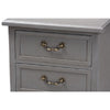 Baxton Studio Capucine Antique French Country Cottage Grey Finished Wood 3-Drawer End Table WHI-JY18A028-Grey-ET