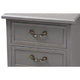 Baxton Studio Capucine Antique French Country Cottage Grey Finished Wood 3-Drawer End Table WHI-JY18A028-Grey-ET