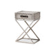 Baxton Studio William Modern French Industrial Silver Metal 1-Drawer End Table WHI-JY1955-ET