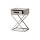 Baxton Studio William Modern French Industrial Silver Metal 1-Drawer End Table WHI-JY1955-ET