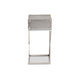 Baxton Studio William Modern French Industrial Silver Metal 1-Drawer End Table WHI-JY1955-ET