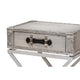 Baxton Studio William Modern French Industrial Silver Metal 1-Drawer End Table WHI-JY1955-ET