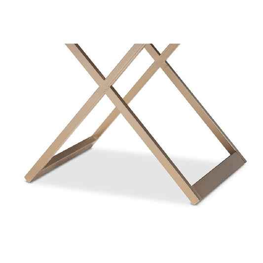 Baxton Studio Patricia Modern and Contemporary Black Finished Wood and Powder Coated Brass Effect Metal 1-Drawer End Table