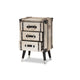 Baxton Studio Dilan Vintage Industrial Antique Silver Finished Metal Trunk Inspired 3-Drawer End Table WHI-JY19A109-Silver-ET