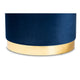 Baxton Studio Marisa Glam and Luxe Navy Blue Velvet Fabric Upholstered Gold Finished Storage Ottoman WHI-JY19A221-Navy-Gold-Otto