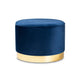 Baxton Studio Marisa Glam and Luxe Navy Blue Velvet Fabric Upholstered Gold Finished Storage Ottoman WHI-JY19A221-Navy-Gold-Otto