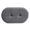 Baxton Studio Simone Mid-Century Modern Grey Velvet Fabric Upholstered Wood Ottoman WHI-JY19A222-Grey-Natural-Otto
