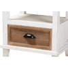 Baxton Studio Glynn Rustic Farmhouse Weathered Two-Tone White and Oak Brown Finished Wood 1-Drawer End Table WHI-JY19Y1063-White-Oak-ET