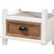 Baxton Studio Glynn Rustic Farmhouse Weathered Two-Tone White and Oak Brown Finished Wood 1-Drawer End Table WHI-JY19Y1063-White-Oak-ET