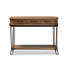 Baxton Studio Kellyn Vintage Rustic Industrial Oak Brown Finished Wood and Black Finished Metal 3-Drawer Console Table