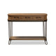 Baxton Studio Kellyn Vintage Rustic Industrial Oak Brown Finished Wood and Black Finished Metal 3-Drawer Console Table