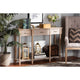 Baxton Studio Hallan Classic and Traditional French Provincial Rustic Whitewashed Oak Brown Finished Wood 3-Drawer Console Table