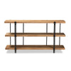 Baxton Studio Tarah Modern Rustic and Industrial Natural Brown Finished Wood and Black Finished Metal Console Table