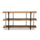 Baxton Studio Tarah Modern Rustic and Industrial Natural Brown Finished Wood and Black Finished Metal Console Table