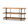 Baxton Studio Tarah Modern Rustic and Industrial Natural Brown Finished Wood and Black Finished Metal Console Table