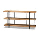 Baxton Studio Tarah Modern Rustic and Industrial Natural Brown Finished Wood and Black Finished Metal Console Table
