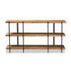 Baxton Studio Tarah Modern Rustic and Industrial Natural Brown Finished Wood and Black Finished Metal Console Table
