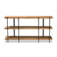 Baxton Studio Tarah Modern Rustic and Industrial Natural Brown Finished Wood and Black Finished Metal Console Table