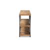 Baxton Studio Terrell Modern Rustic and Industrial Natural Brown Finished Wood and Black Finished Metal Console Table