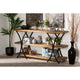 Baxton Studio Terrell Modern Rustic and Industrial Natural Brown Finished Wood and Black Finished Metal Console Table