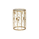 Baxton Studio Anaya Modern and Contemporary Glam Brushed Gold Finished Metal and Glass Leaf Accent End Table WHI-JY20A251-Gold-ET