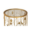 Baxton Studio Anaya Modern and Contemporary Glam Brushed Gold Finished Metal and Glass Leaf Accent End Table WHI-JY20A251-Gold-ET