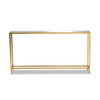 Baxton Studio Alessa Modern and Contemporary Glam Gold Finished Metal and Mirrored Glass Console Table WHI-JY20A254-Gold-Console