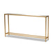 Baxton Studio Alessa Modern and Contemporary Glam Gold Finished Metal and Mirrored Glass Console Table WHI-JY20A254-Gold-Console