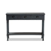 Baxton Studio Garvey French Provincial Dark Blue Gray Wood 3-Drawer Entryway Console Table