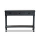 Baxton Studio Garvey French Provincial Dark Blue Gray Wood 3-Drawer Entryway Console Table