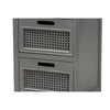 Baxton Studio Sheldon Modern and Contemporary Vintage Grey Finished Wood and Synthetic Rattan 3-Drawer End Table WHI-JY20B072-Grey-ET