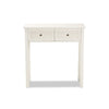 Baxton Studio Lambert Classic and Traditional White Finished Wood 2-Drawer Console Table WHI-JY20B082-White-Console