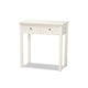 Baxton Studio Lambert Classic and Traditional White Finished Wood 2-Drawer Console Table WHI-JY20B082-White-Console