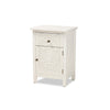 Baxton Studio Lambert Classic and Traditional White Finished Wood 1-Drawer End Table WHI-JY20B083-White-ET