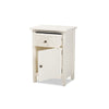 Baxton Studio Lambert Classic and Traditional White Finished Wood 1-Drawer End Table WHI-JY20B083-White-ET