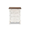 Baxton Studio Levron Classic and Traditional Walnut Brown and Antique White Finished Wood 3-Drawer End Table WHI-JY20B090-Antique-White-ET