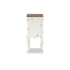 Baxton Studio Levron Classic and Traditional Two-Tone Walnut Brown and Antique White Finished Wood 2-Drawer End Table