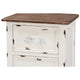 Baxton Studio Levron Classic and Traditional Two-Tone Walnut Brown and Antique White Finished Wood 2-Drawer End Table