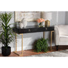 Baxton Studio Beagan Modern and Contemporary Black Finished Wood and Gold Metal 2-Drawer Console Table