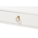 Baxton Studio Beagan Modern and Contemporary White Finished Wood and Gold Metal 2-Drawer Console Table
