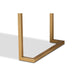 Baxton Studio Beagan Modern and Contemporary White Finished Wood and Gold Metal 2-Drawer Console Table