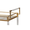 Baxton Studio Savannah Contemporary Glam and Luxe Gold Metal and Glass Wine Cart WHI-JY21A018-Gold-Cart