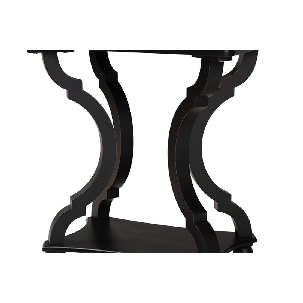 Baxton Studio Cianna Classic and Traditional Black Wood End Table WHI-JY21A025-Black-Wooden-ET