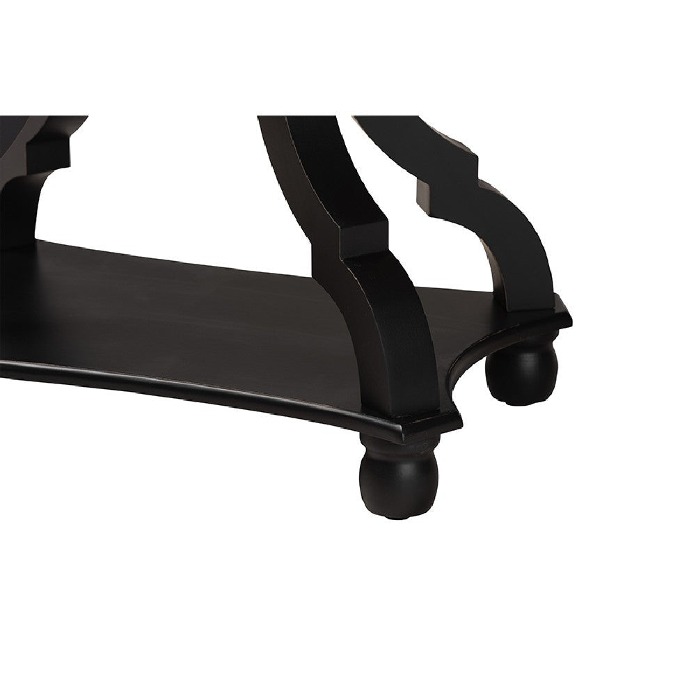 Baxton Studio Cianna Classic and Traditional Black Wood End Table WHI-JY21A025-Black-Wooden-ET