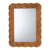 Baxton Studio Acantha Modern Walnut Brown Scallop-framed Accent Mirror WHI-JY23A380-Mirror